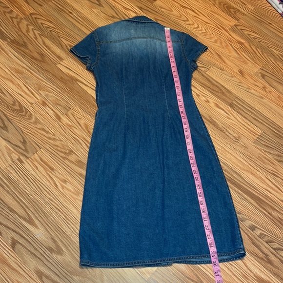 Moda International Denim Dress, Jean Dress, snap front, 2 - Picture 7 of 7